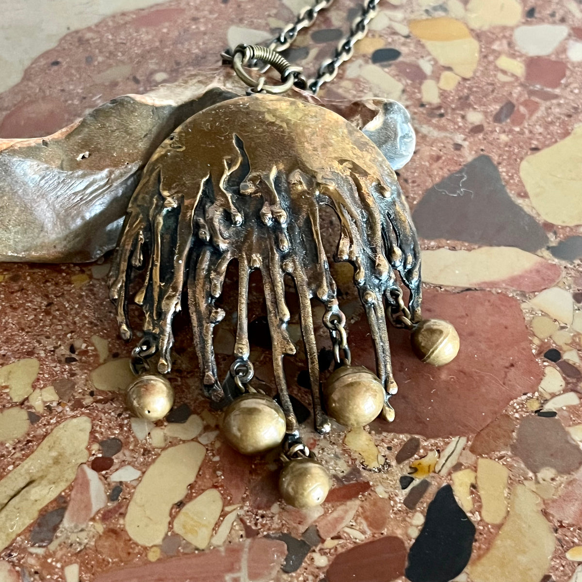 Bronze necklace by Pentti Sarpaneva Finland Sanders garden