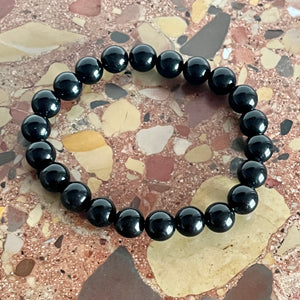 Armband pärlor obsidian